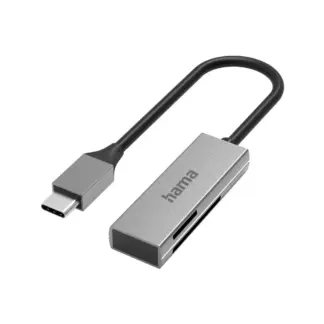 Hama USB-C Memory Card Reader, Dual slot SD/microSD